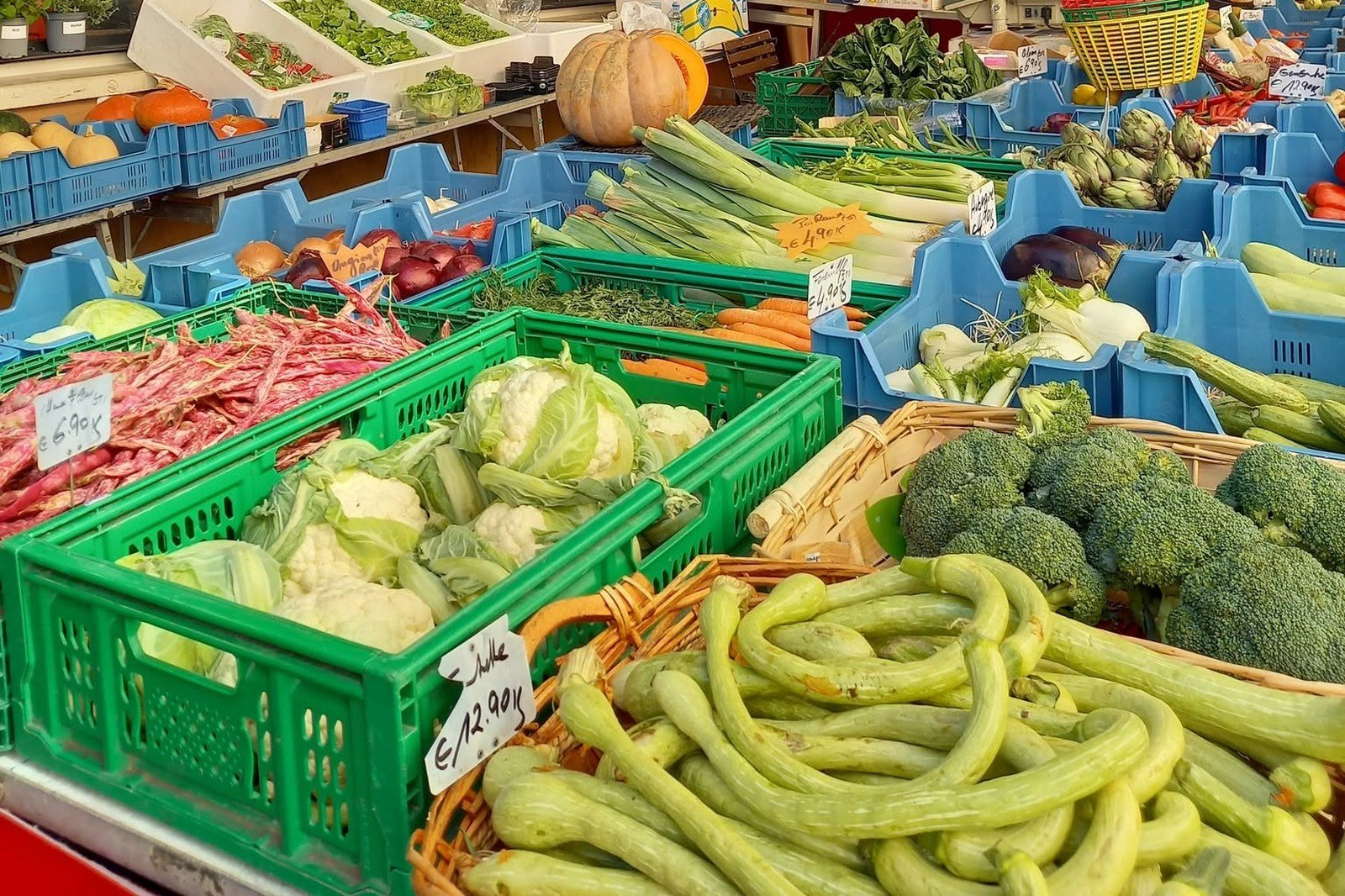 A market stall in the morning
