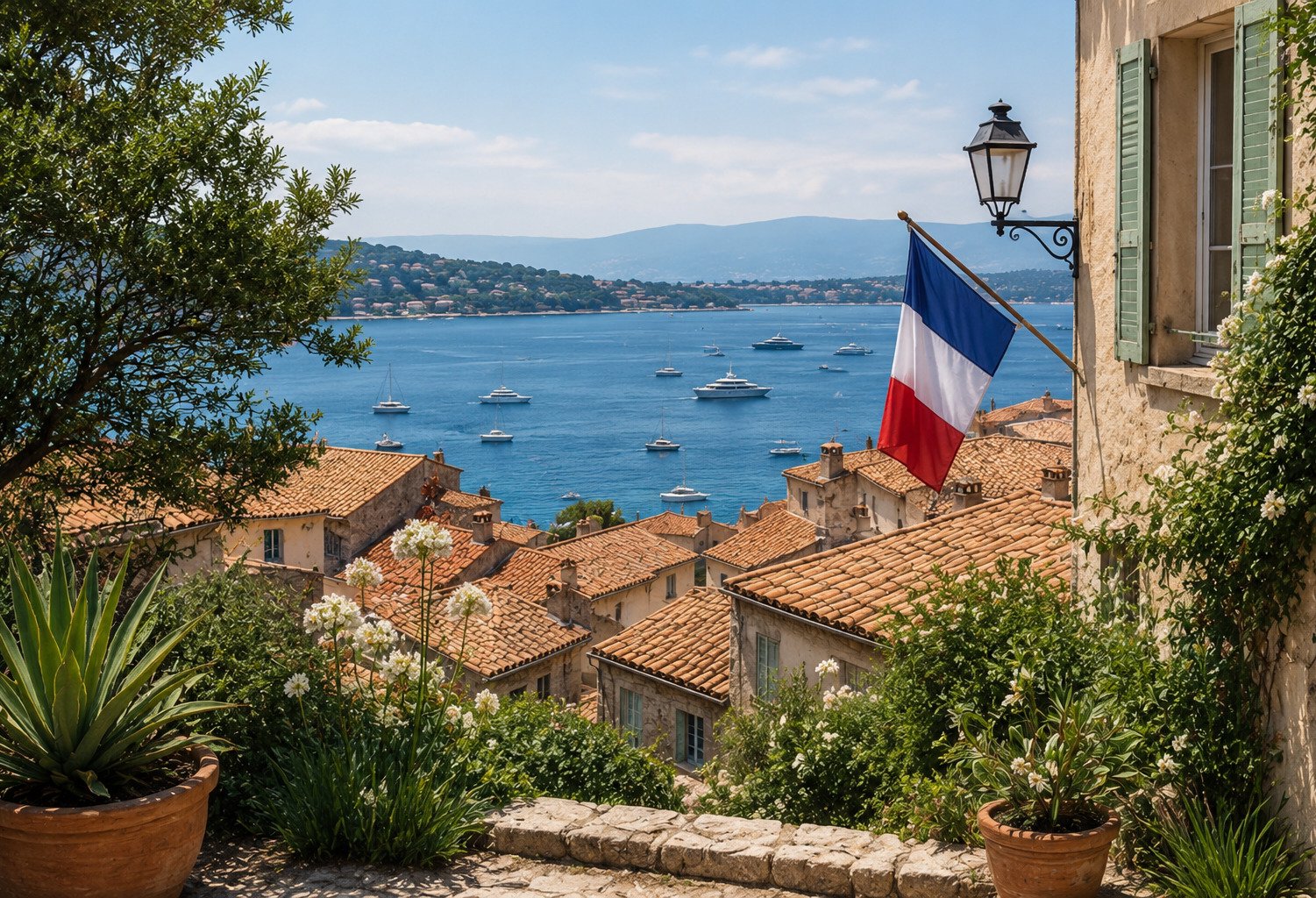 The bay from a village above the coast